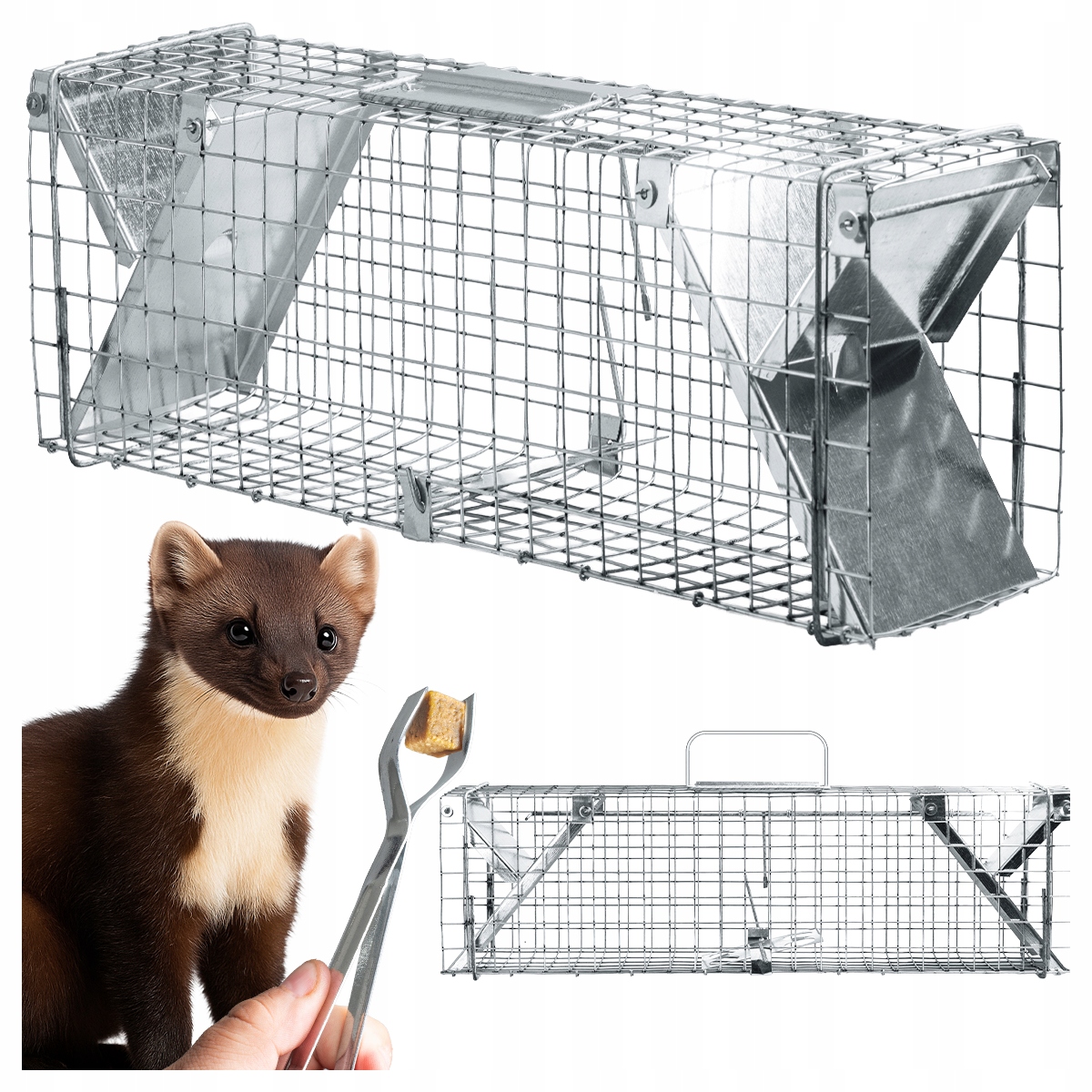 Živá Past Na Kuny Krysy Lasice Bonus Návnada Návod 82x17x20 cm