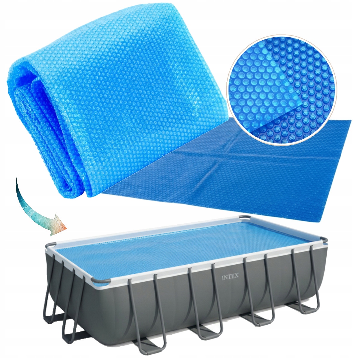 Krycí Plachta na Bazén 549 x 274 cm Intex Fólie pro ohřev vody