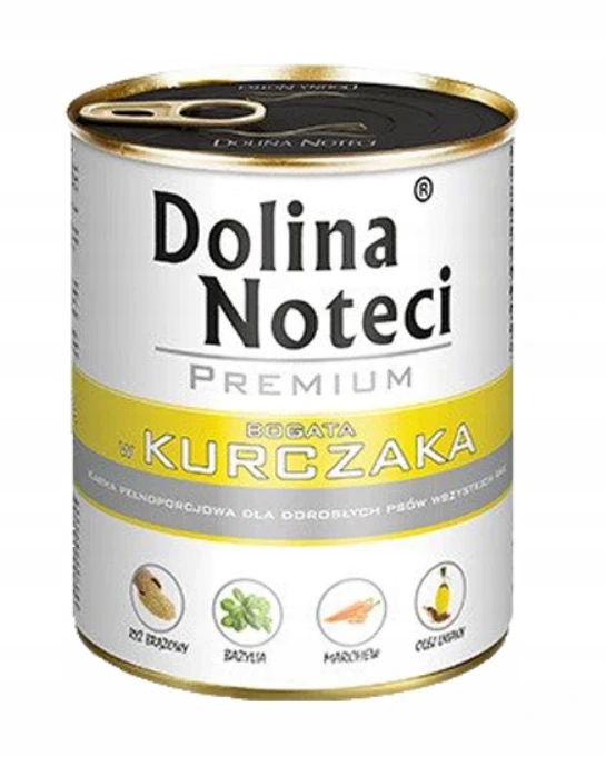 DOLINA NOTECI PREMIUM ZESTAW Karmy mokrej dla PSA mix smaków 10x800g Nazwa handlowa Dolina Noteci Premium mokra karma dla psa MIX smaków 10x800g puszki