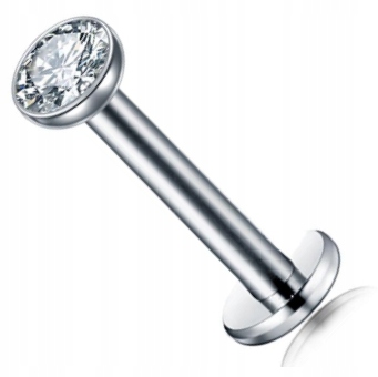 Labret Kolczyk do Ucha Cyrkonia SS316L 1,2/8/3 mm