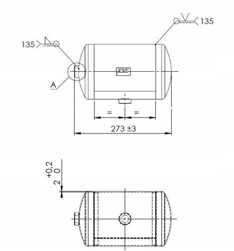 Butla Zbiornik zbiorniczek powietrza 4L MAN Parts manufacturer MAN original OE