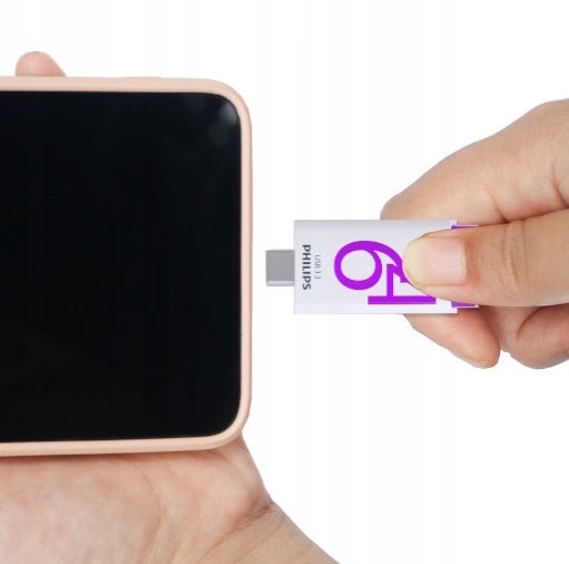 Pendrive Philips Click 64GB 64 GB USB 3.1 typ C fioletowy