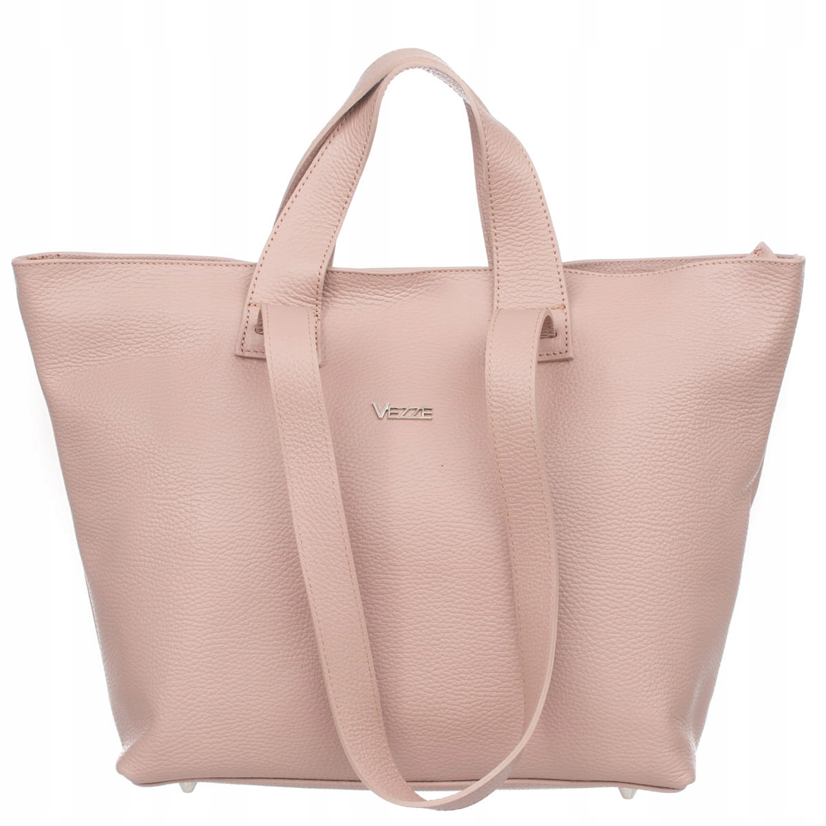 Kožená taška Vezze Carriola Pudrová