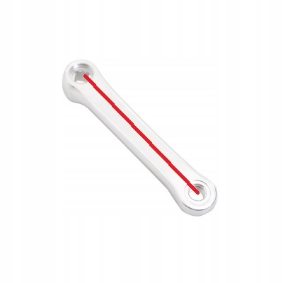 Korba lewa rowerowa Dotek 152mm alu srebrne Marka inna