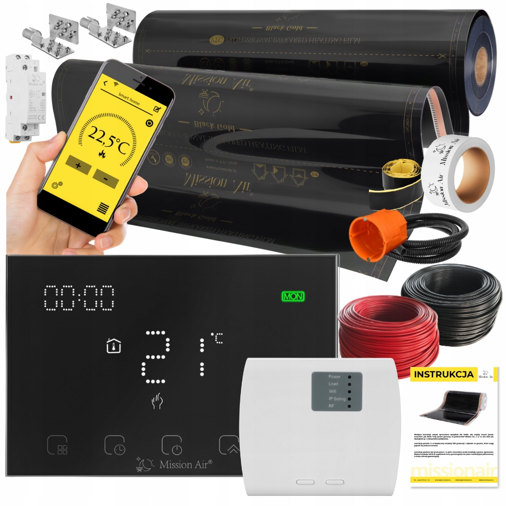 Set Fólia vyhrievacia podložka Infračervená 22 m² 160 W