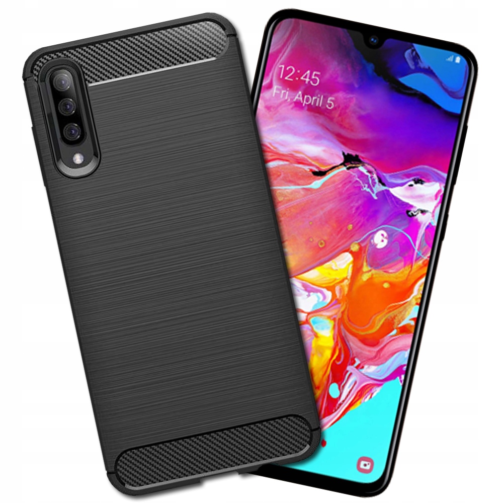 

Czarne Etui Pancerne Carbon do Samsung Galaxy A70