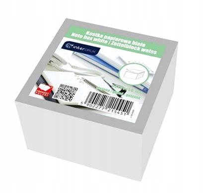 KOSTKA PAPIEROWA BIAŁA 85X85X50 MM, INTERDRUK