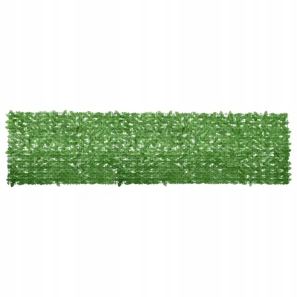 Paraván ze zelených listů, polyetylen a tkanina, 400 x 100 cm