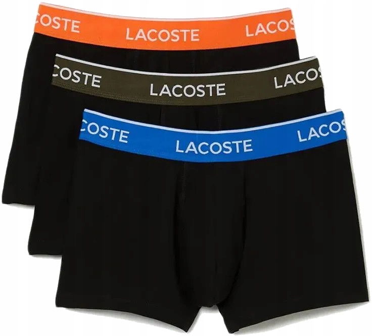 Pánské boxerky Lacoste bavlna Casual Cotton Stretch 3-pack černé S