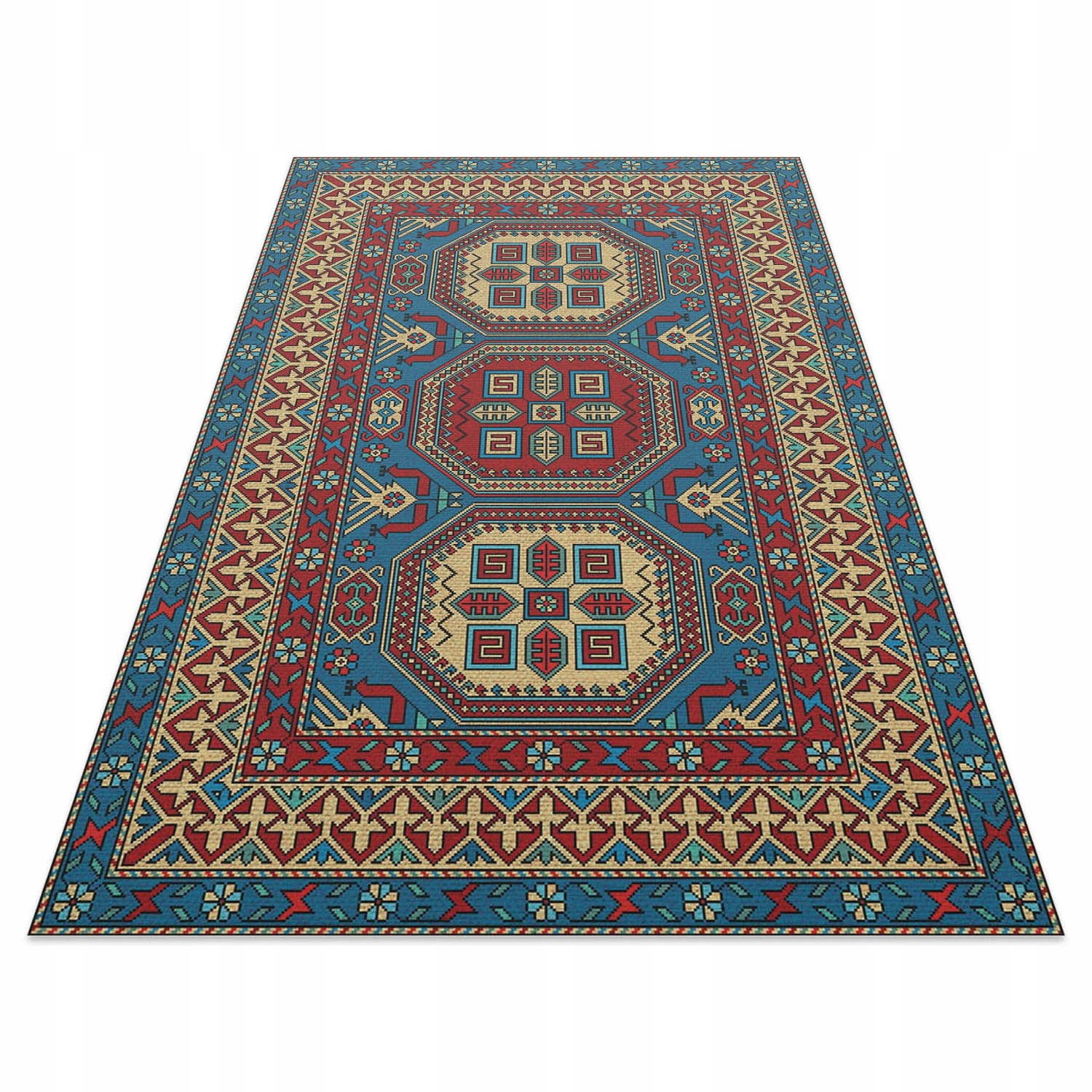 Koberec Vinyl Outdoor Na Terasa Balkon Tropická zahrada patchwork 100x150