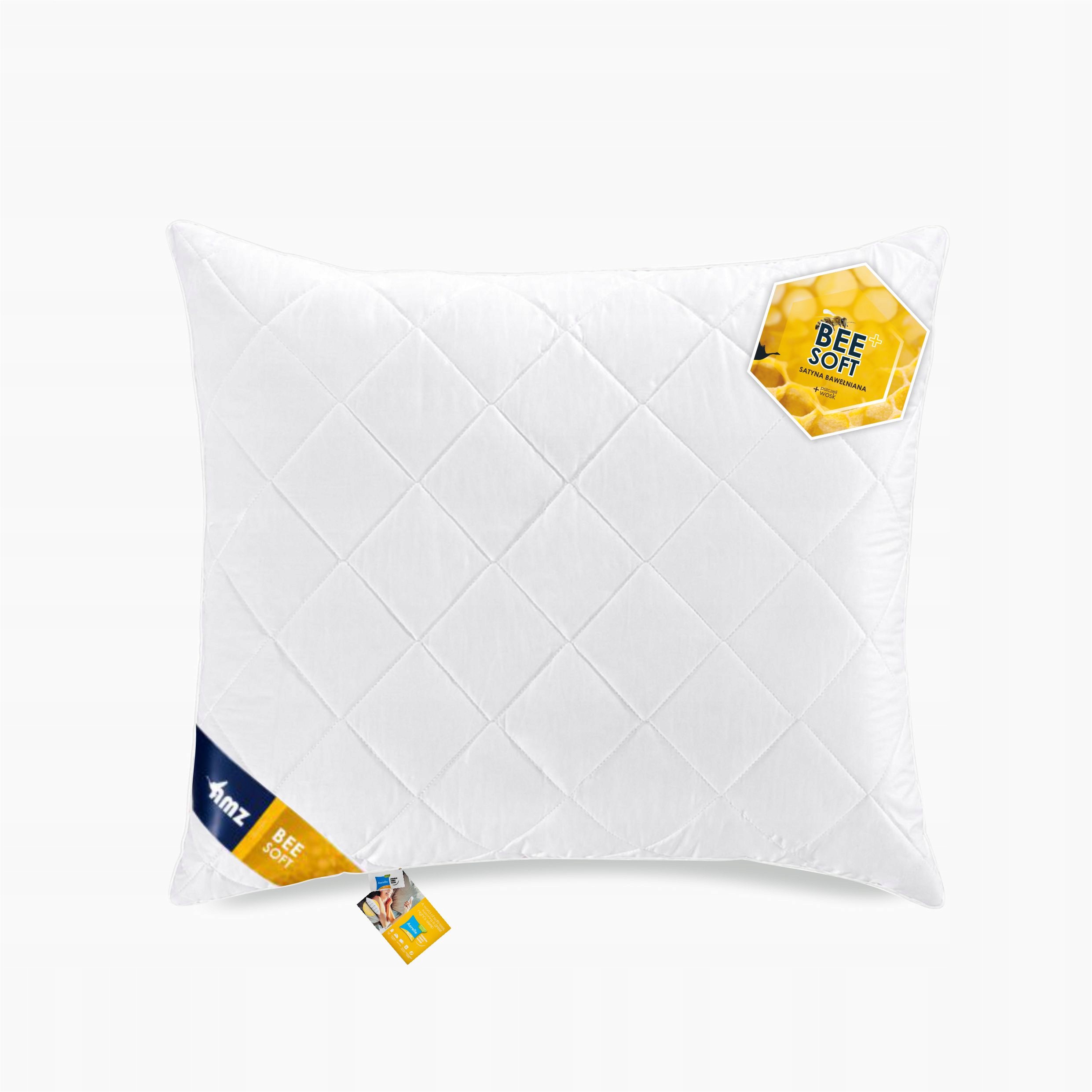 Antialergický polštář Bee Soft 50x60 Saténová bavlněná termo 550 g bílá