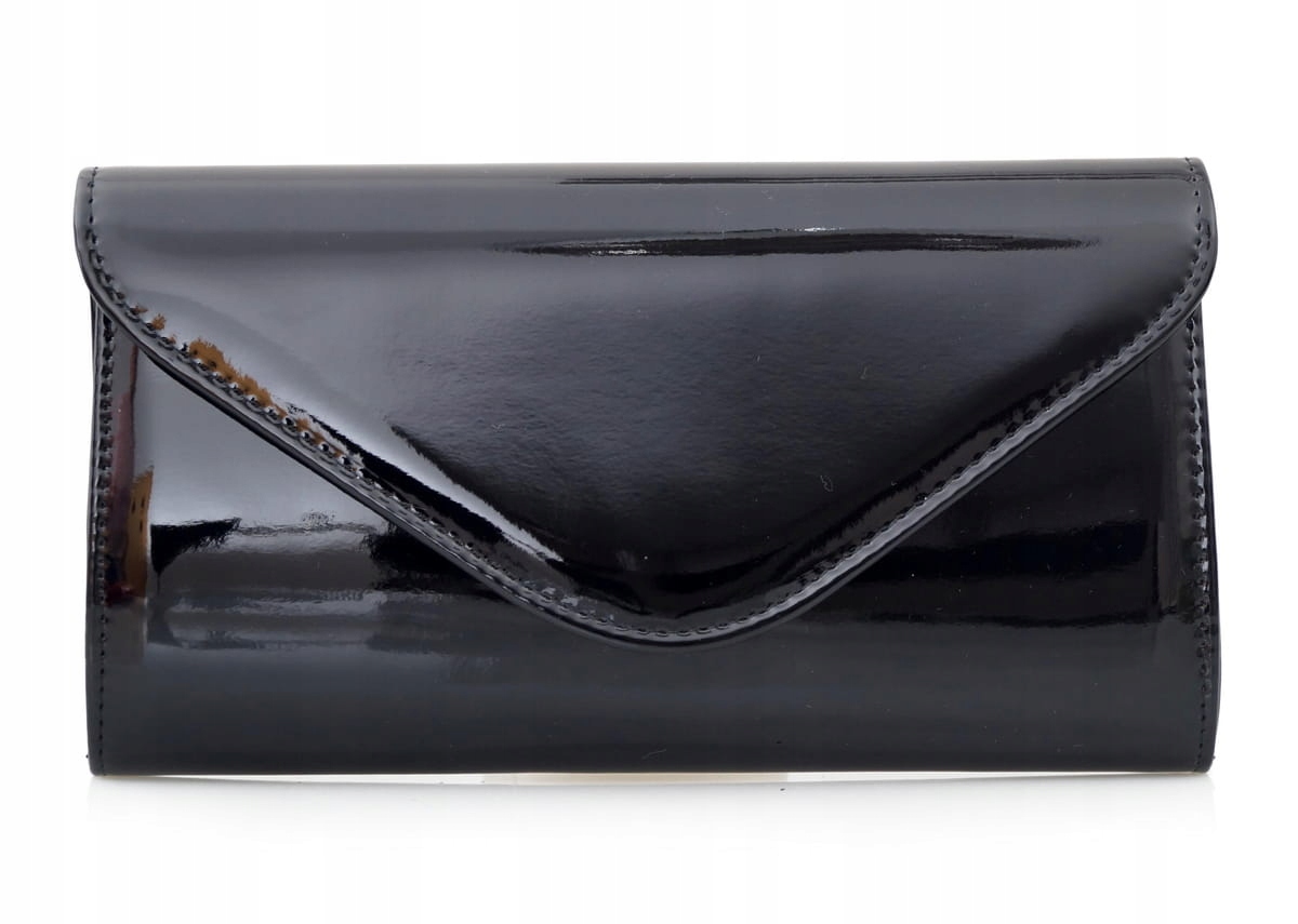 

Kopertówka damska lakierowana z paskiem Czarna