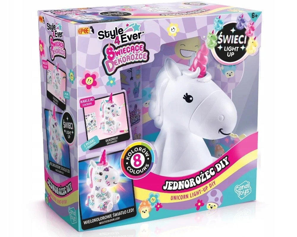 ŚWIECĄCY DEKOROŻEC JEDNOROŻEC Stan opakowania oryginalne