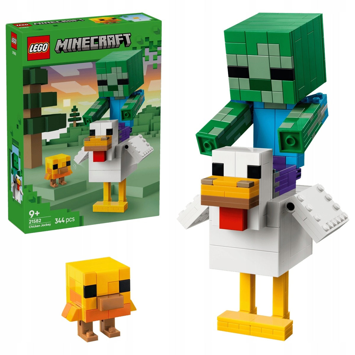 Lego Minecraft 21582 Kurní jezdec s pohyblivým kuřecím zombie stavebnice