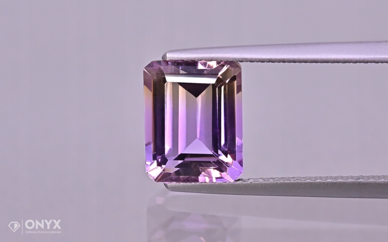 Ametrin fazetovaný oktagon 10x8 mm