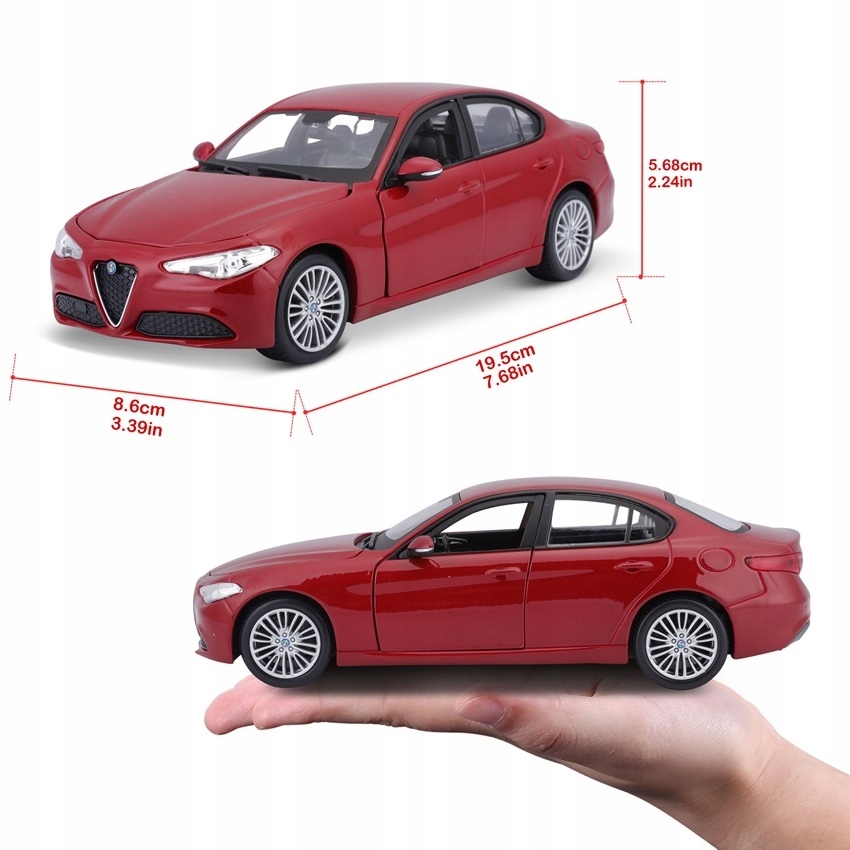 Alfa Romeo Giulia 1:24 model Bburago 18-21080 Model Alfa Romeo
