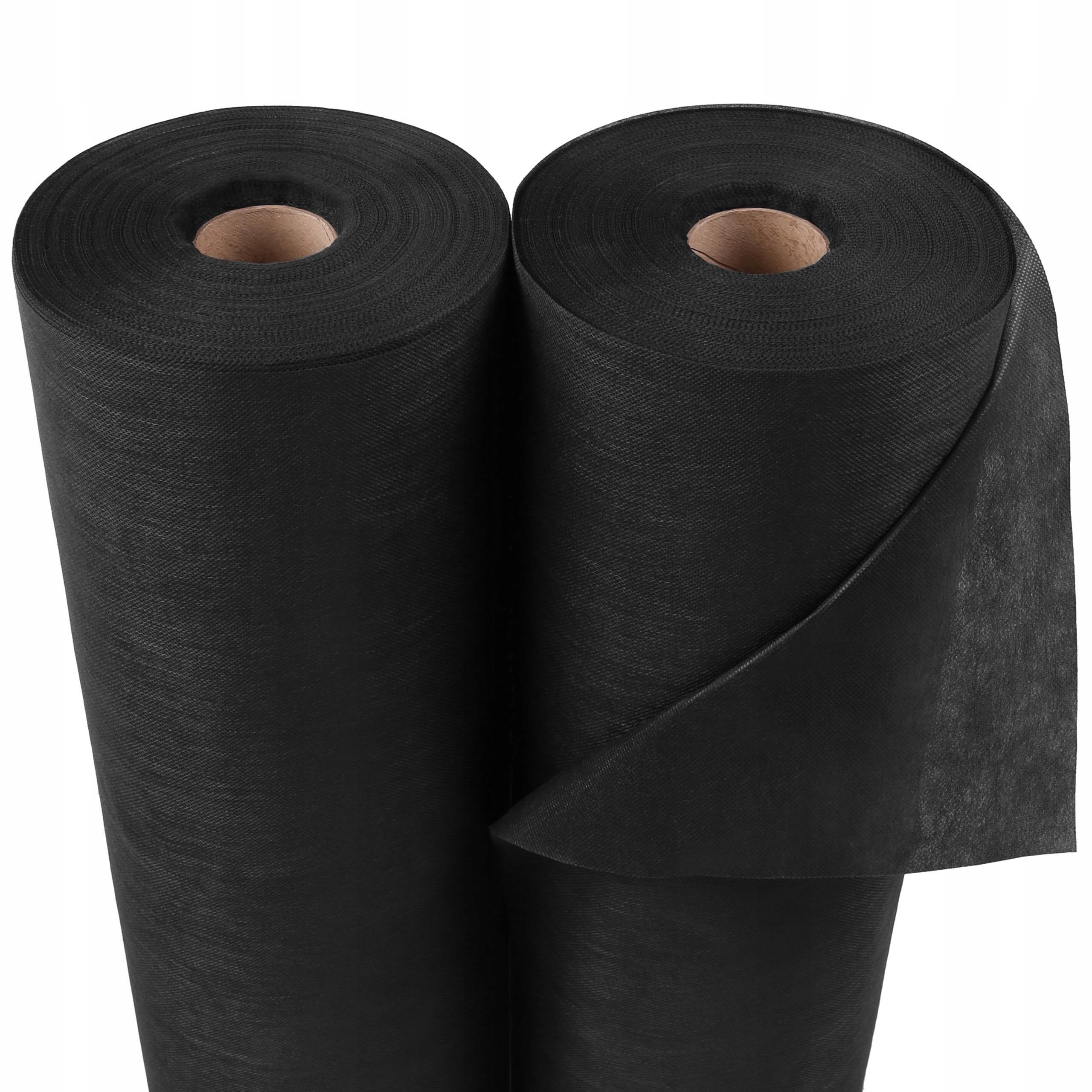 AGROWŁÓKNINA CZARNA 1,6m 50g UV 20m Bellushortus Kolor czarny