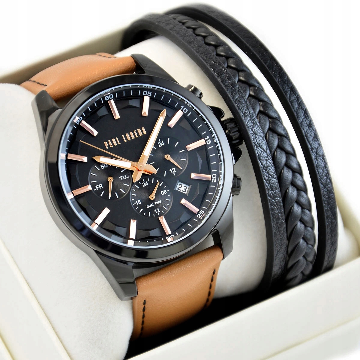 Sada pánských hodinek Paul Lorens Makalu s Datumovkou náramek