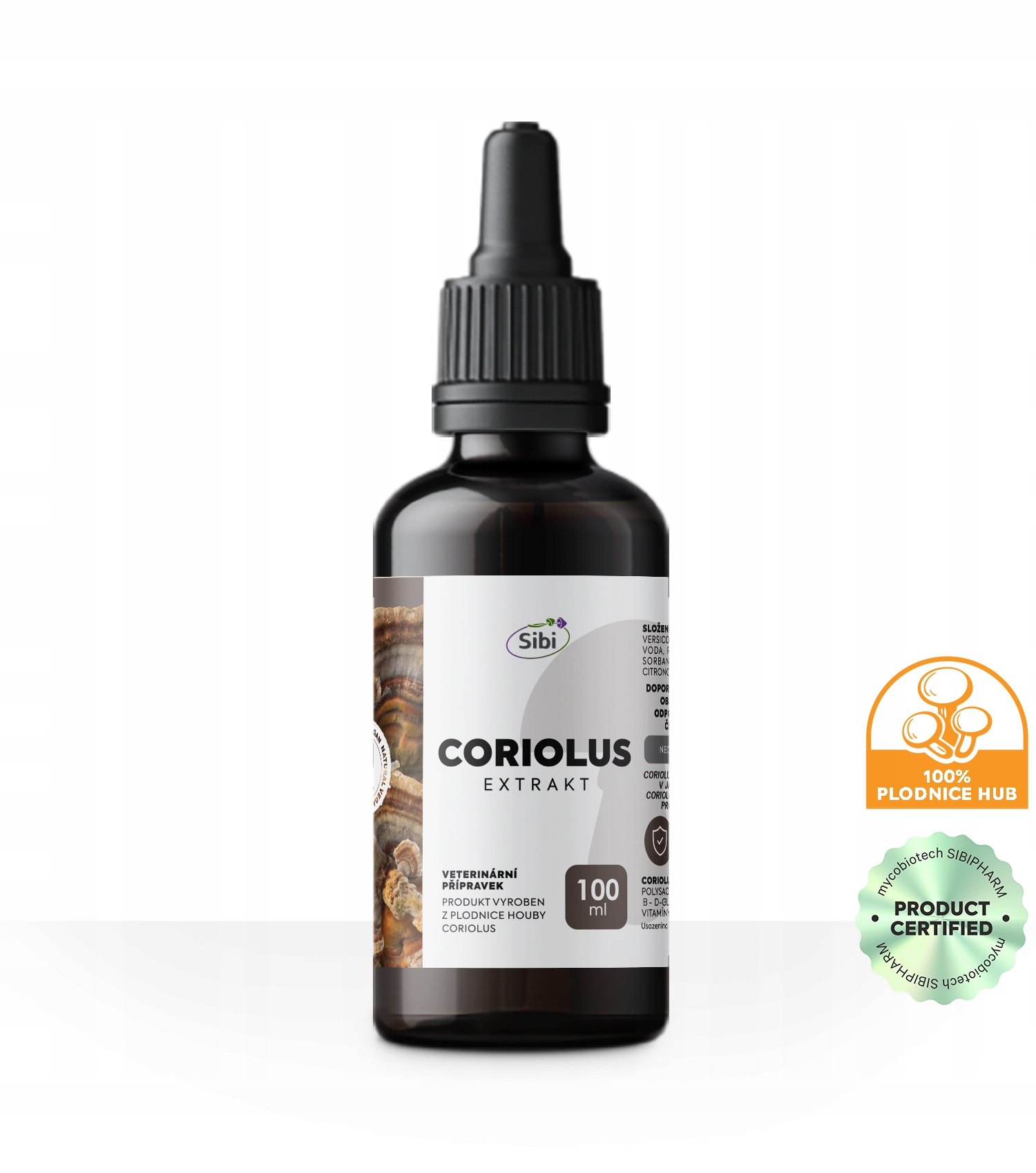 Levně Sibipharm Coriolus extrakt tinktura 100 ml, veterinární přípravek