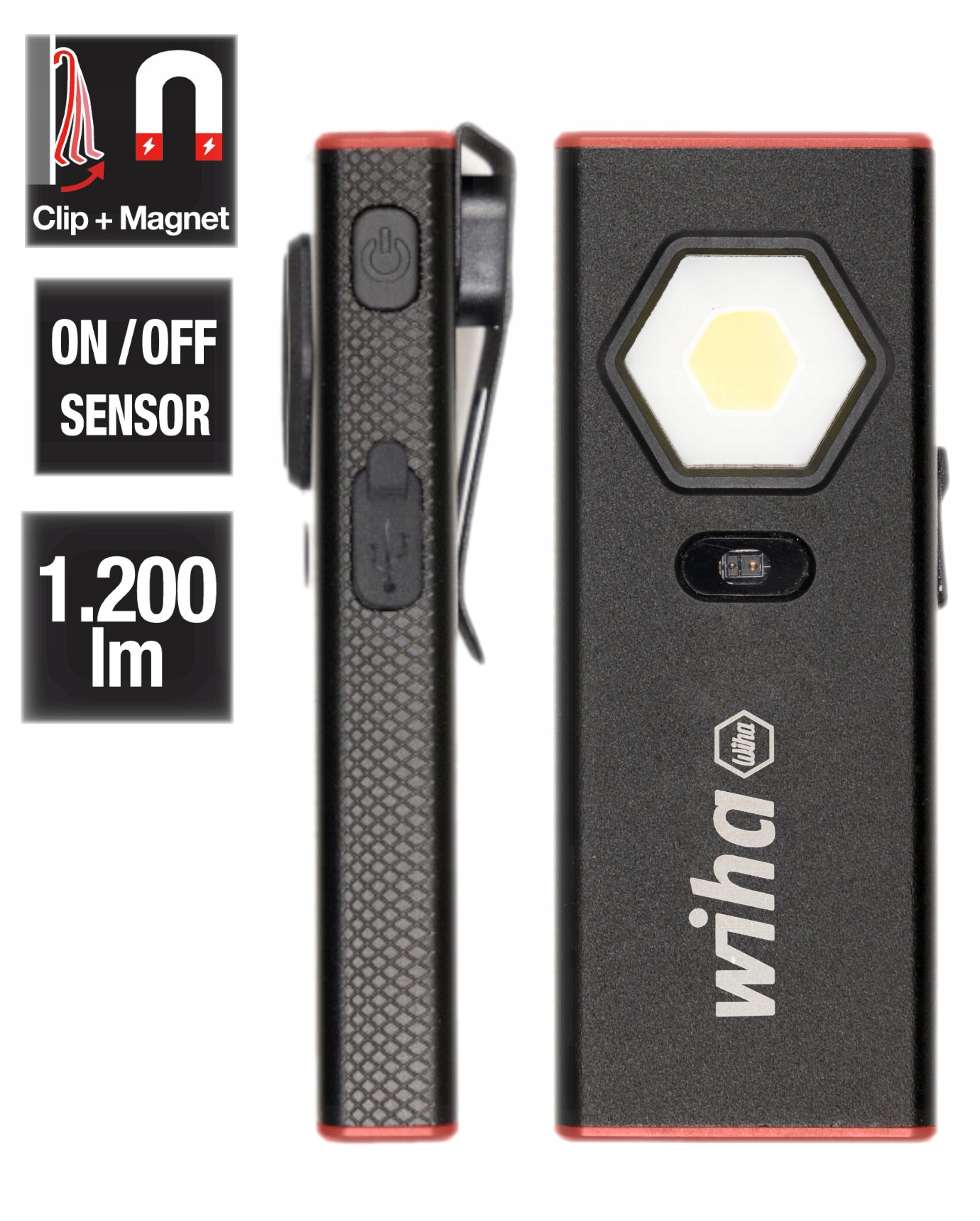 Wiha Lampa Ręczna Led Z Czujnikem 1200lm 45699