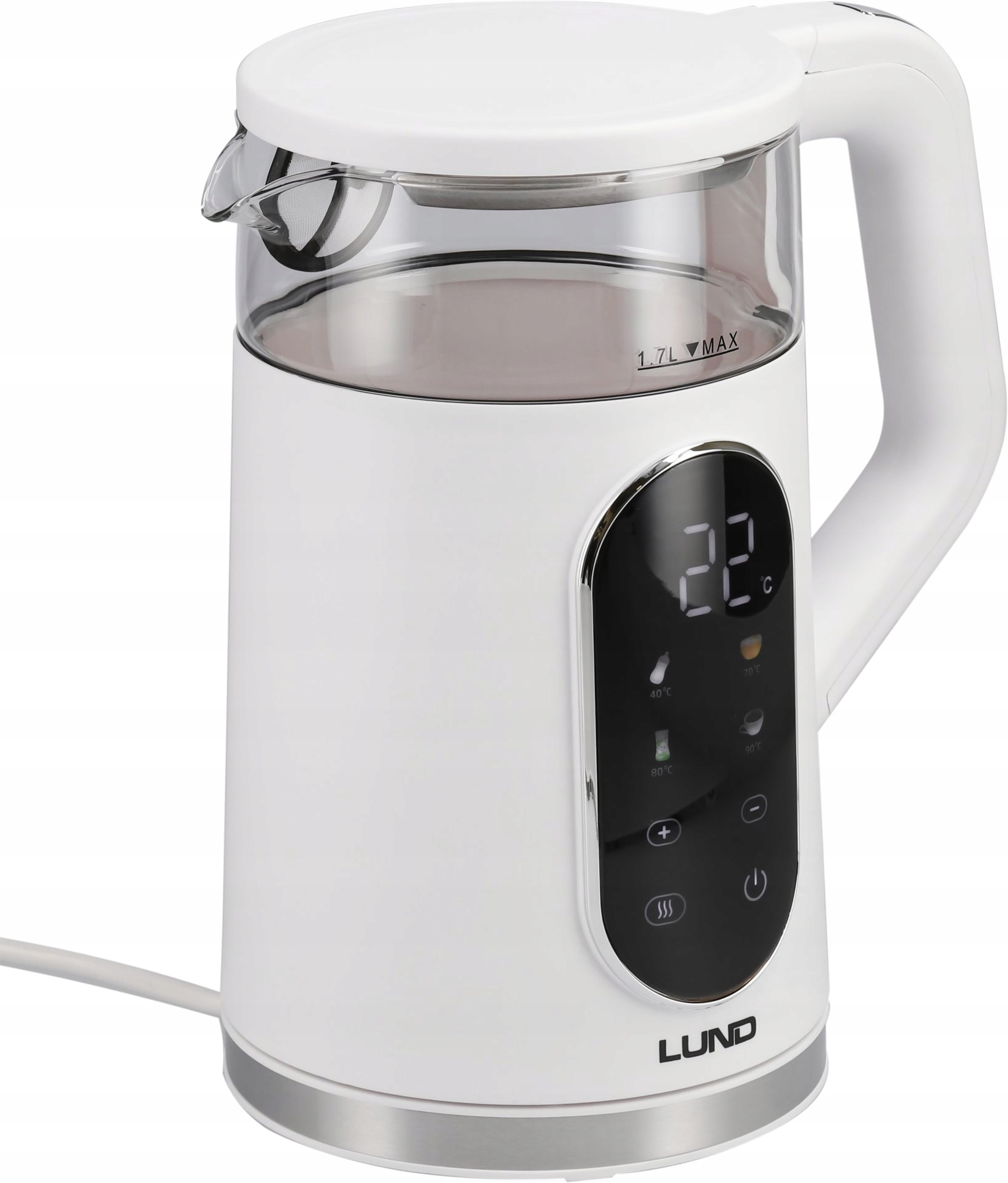Czajnik elektryczny Lund 68224 2200 W 1,7 l biały