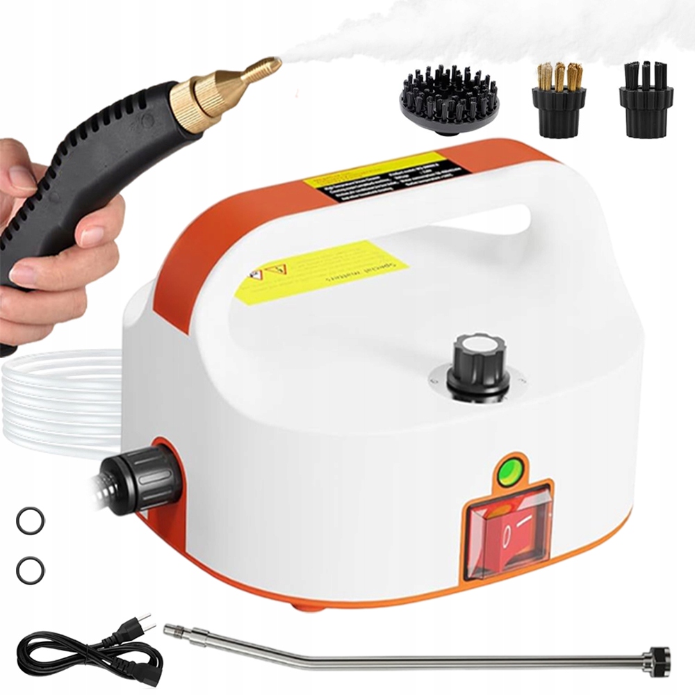 Myjka Parowa 2500W 4.5BAR Mocny Konstrukcja Bez Zbiornika 6 Prędkości Lekki