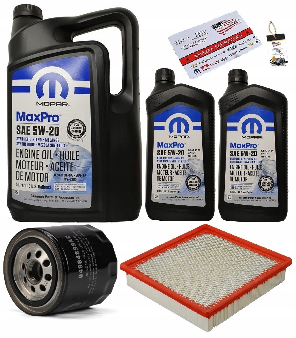 MOPAR 5W20 + FILTRY CHRYSLER ASPEN 5,7 2009R