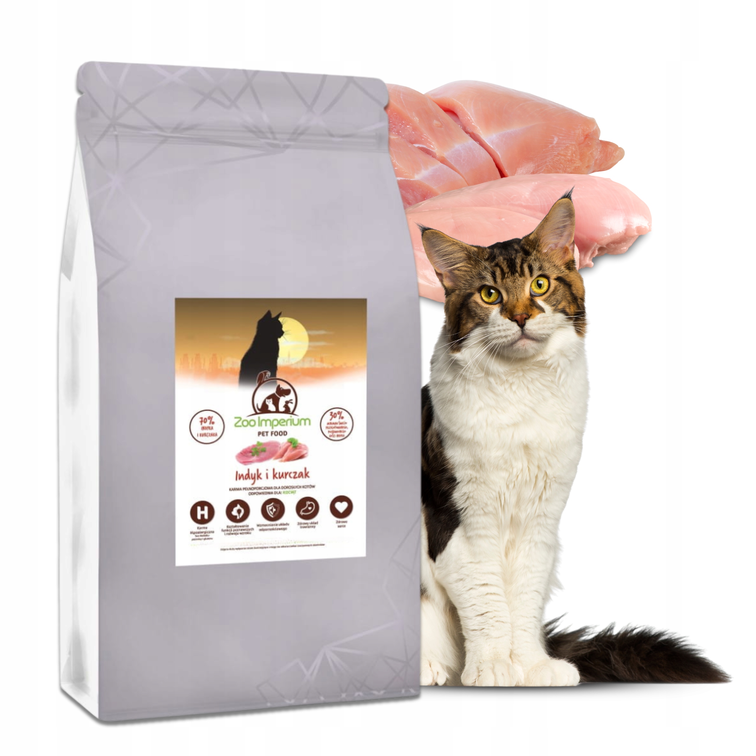 Levně Suché Krmivo pro koťata Grain Free Bezobilné Zoo Imperium Krůta Kuře 5 kg