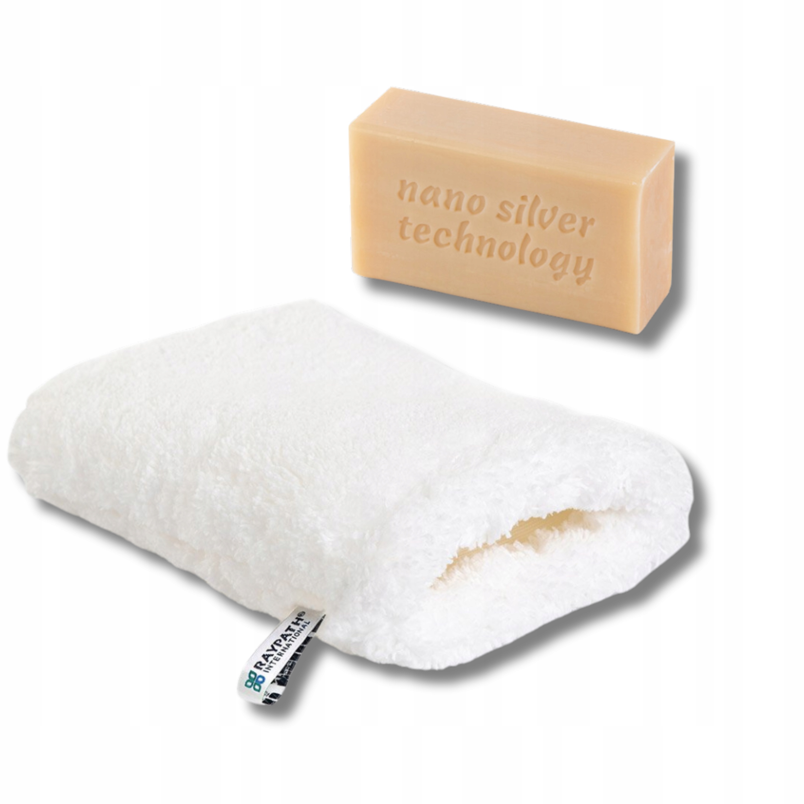 Levně Bílá rukavice Nova Velmi savá M mýdlo s nanostříbrem Raypath