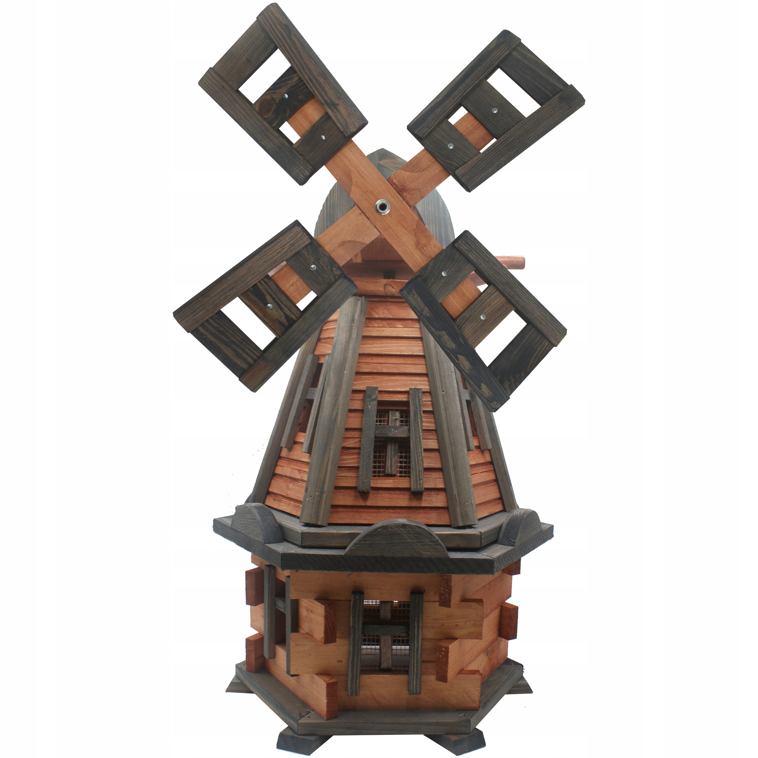 

Wiatrak ogrodowy z drewna 85 cm antracyt tik Pl