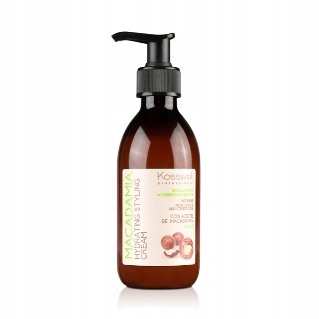 Stylingový krém Kosswell Macadamia Hydrating 250 ml – hydratuje, vyhlazuje