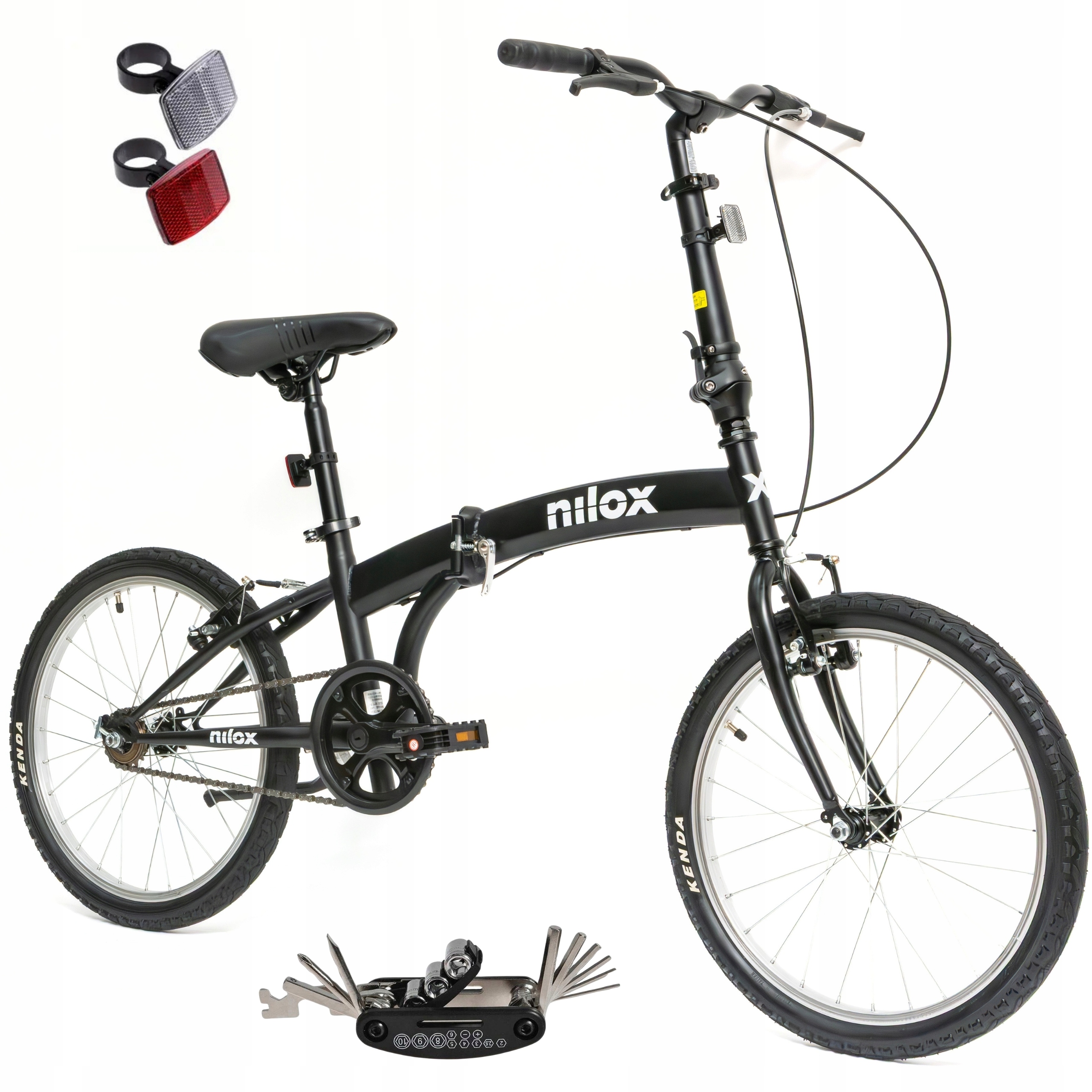 Rower Damski Męski Składany 20" Miejski Składak V-brake Stopka Stalowy