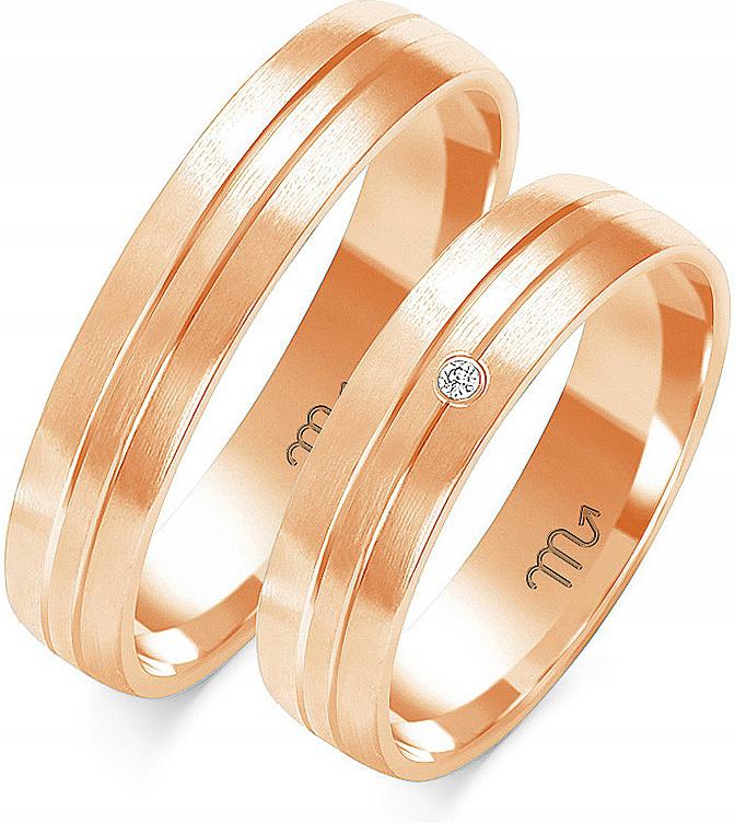 Moderní snubní prsteny s diamantem 14K z roku 585, 17 18 19, jedinečná kolekce svatba