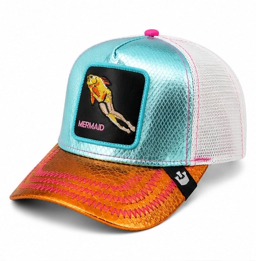 Kšiltovka Mermaid tyrkysová, měď, metalická| Goorin B. Premium