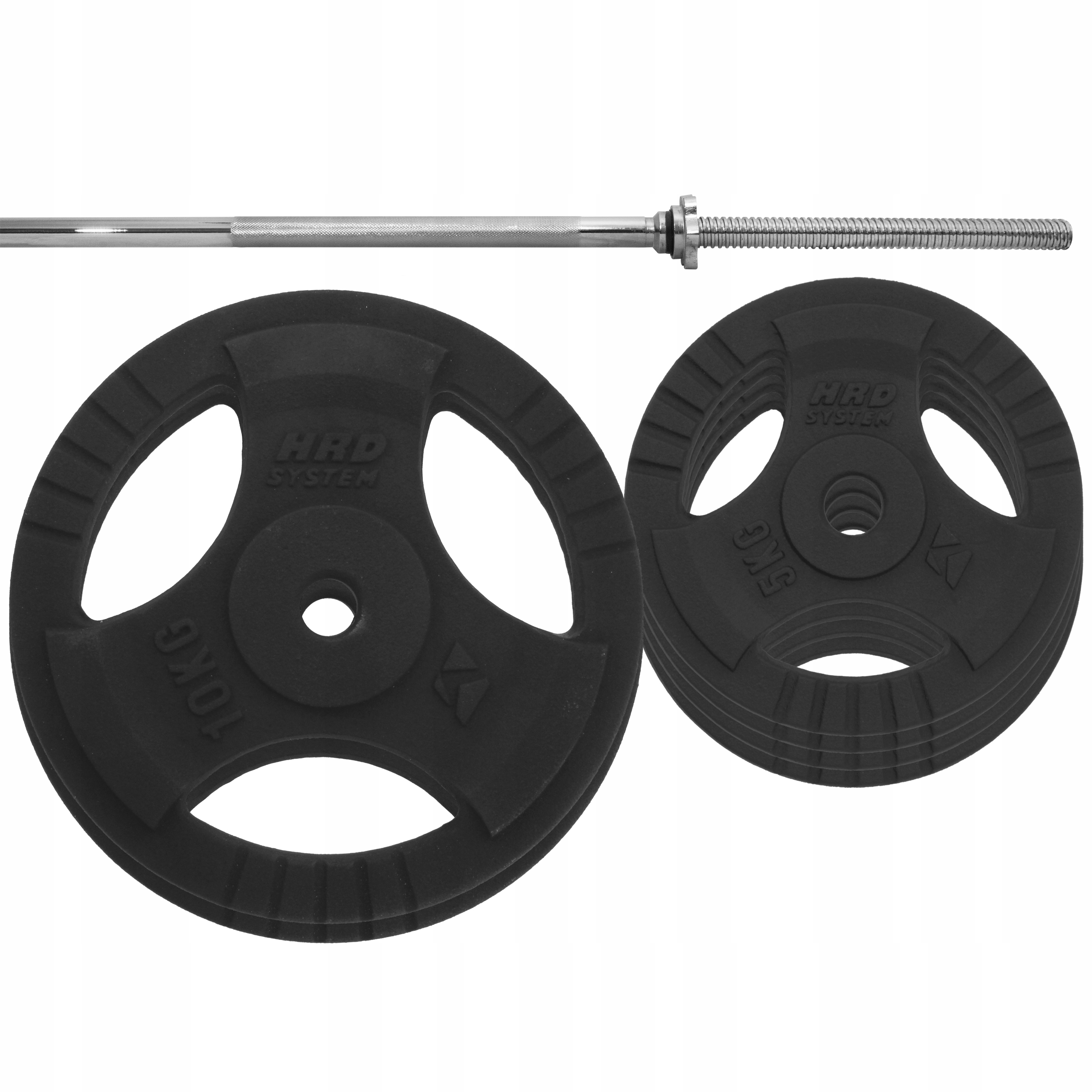 ZESTAW 47 kg. OBCIĄŻENIE ŻELIWO KRĄŻKI TALERZE Z GRYFEM PROSTYM 180CM