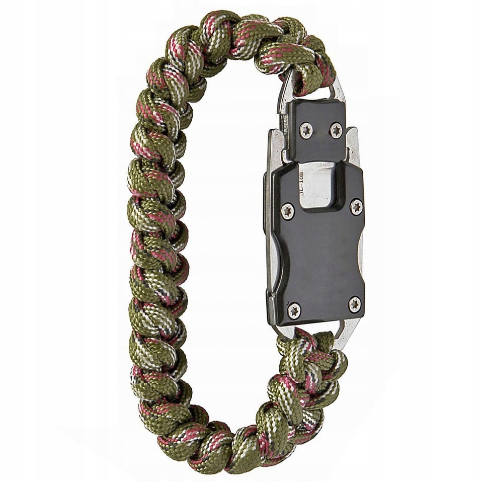 OPASKA BRANSOLETKA SURVIVAL PARACORD Z NOŻEM
