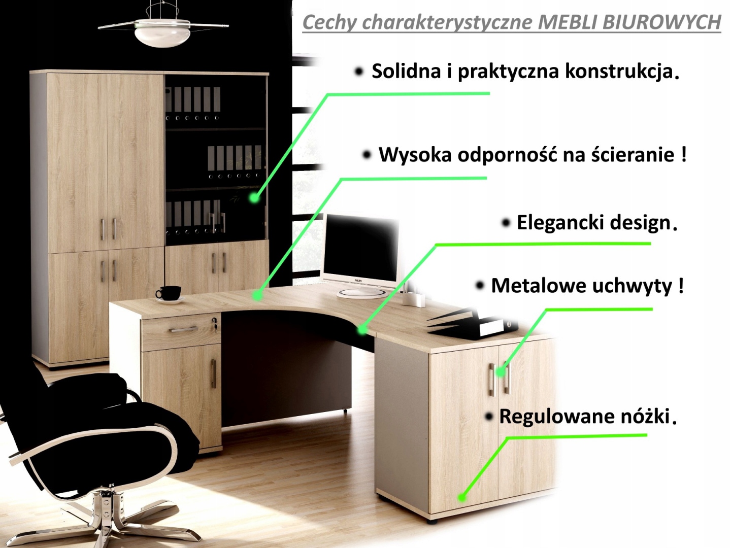 Meble Biurowe Regał Silver R80-5C Dąb Sonoma Marka ODNOWA