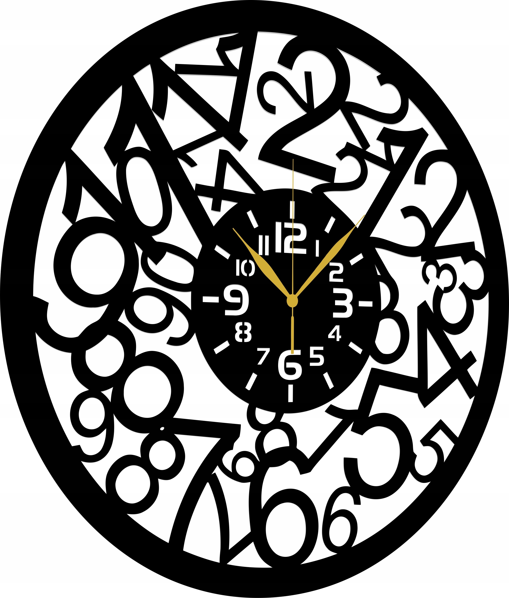 Hodiny Číslice Čísla Pro Matematika Dárek 60 CM 3D