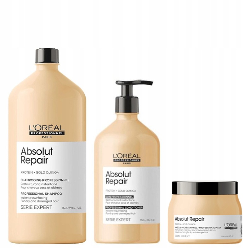 Loreal Absolut Repair šampon 1500 ml kondicionér 750 ml maska 500 ml