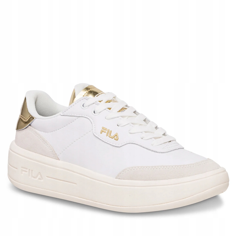 Fila Dámské Sportovní Boty Bílé Se Zlatým Koženým Povrchem, Velikost 39