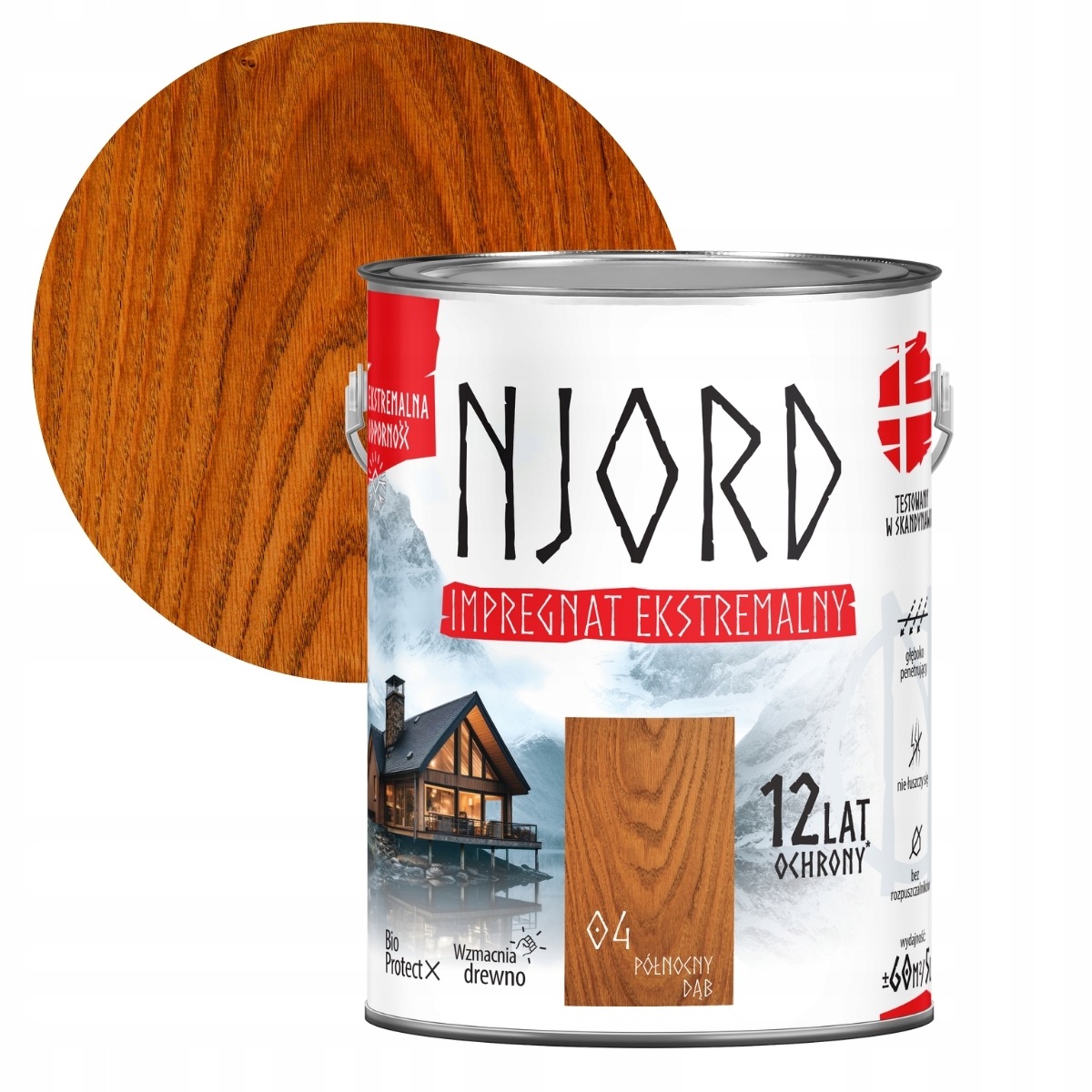 Njord Extrémní Impregnace Na Dřevo 5 L, Severní Dub 04