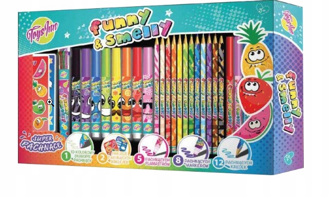 Mega zestaw Przybory Szkolne Flamastry Markery Naklejki Prezentowy Pakiet Marka Toys Inn