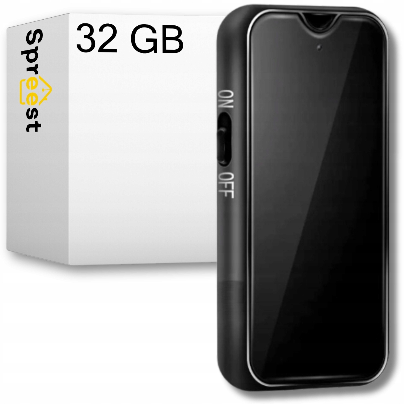 Diktafon 32GB Podsluch 500H Špionážní Detekce