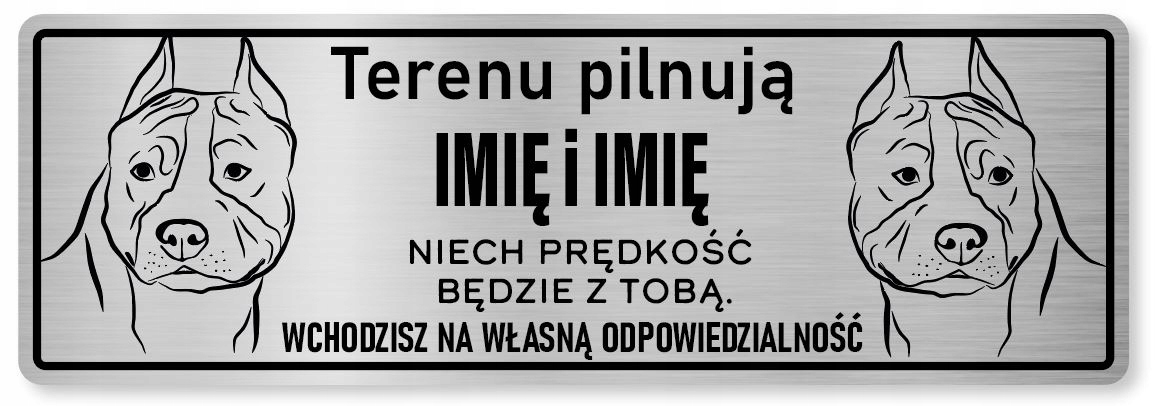 

Uwaga Pies śmieszna tabliczka Amstaffy