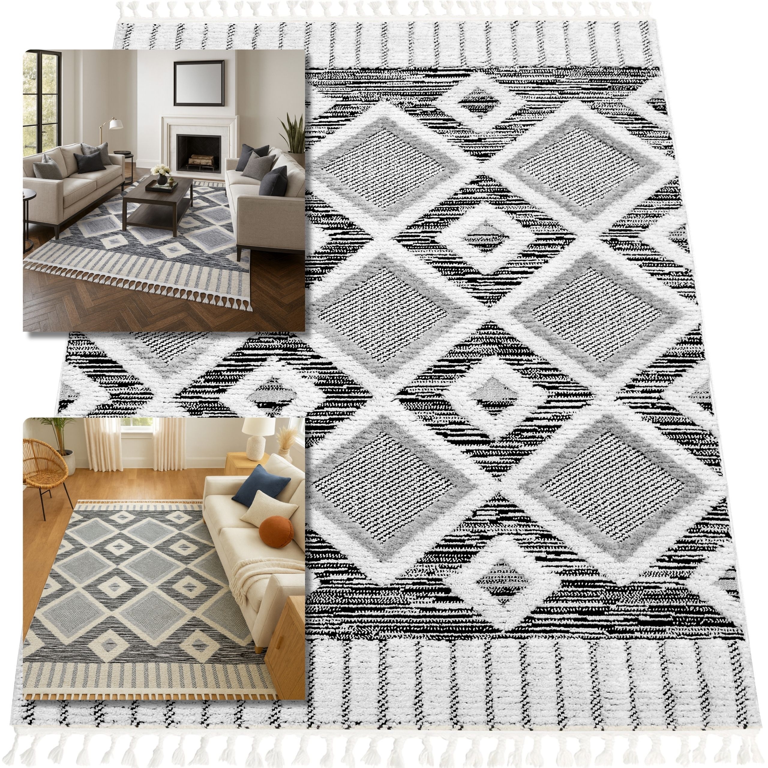 Koberec 140x200 Arezzo Šedý Koberec Do Obývacího Pokoje Koberec Do Ložnice Shaggy