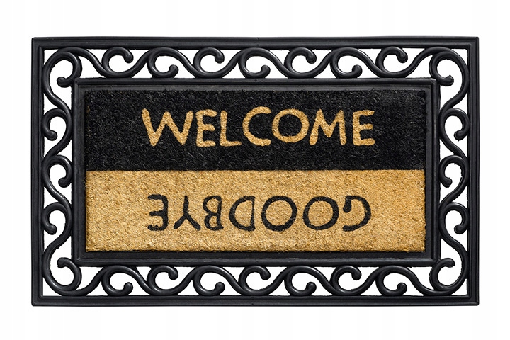 Kokosová gumová rohožka Welcome Goodbye 75x45