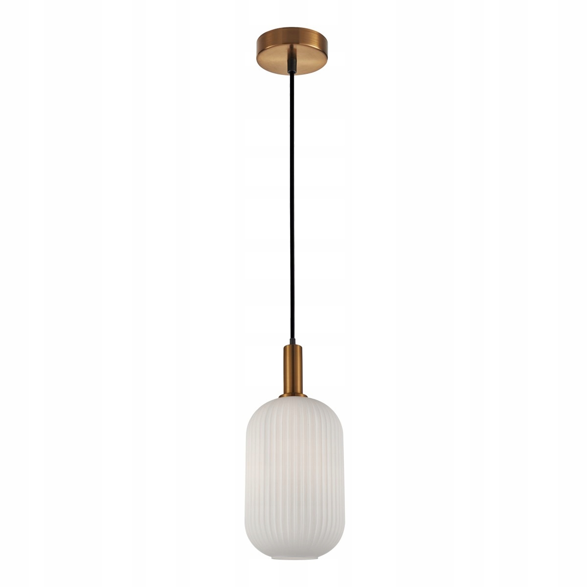 Della PND-31982-1A-GD Minimalistická závěsná lampa s bílým stínítkem
