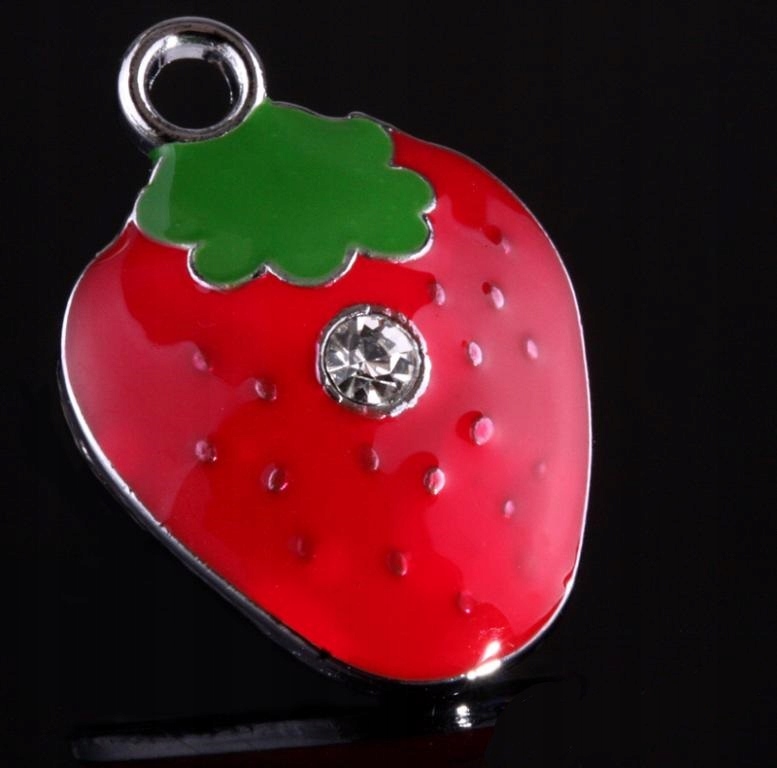 H848N Zawieszka Charms Truskawka 20mm 2szt