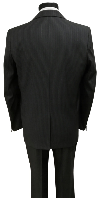 GARNITUR MĘSKI W PRĄŻEK czarny slim 170/46/ 78 pas Rozmiar 46