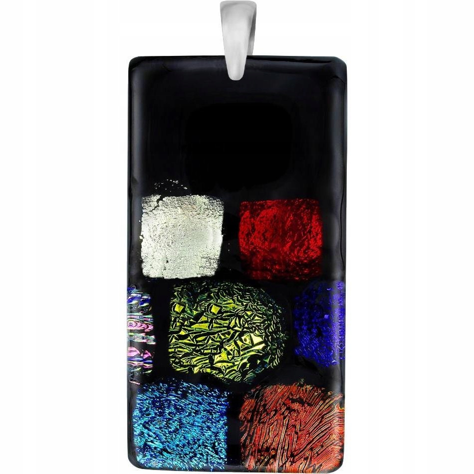 Dámský černý přívěsek Harf sklo murano